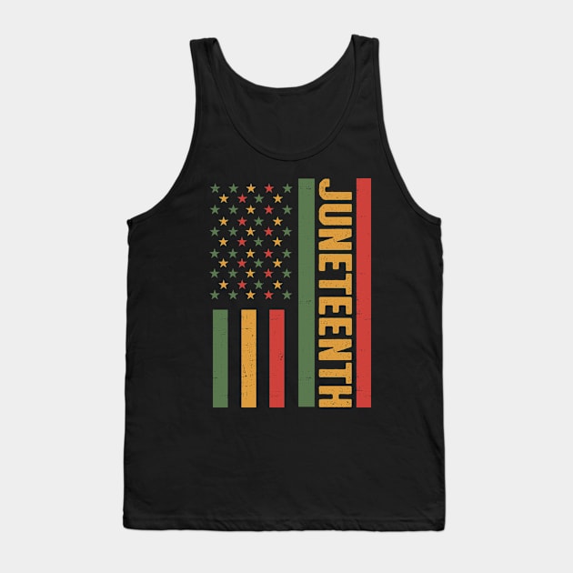 Juneteenth African American Flag Tank Top by Etopix